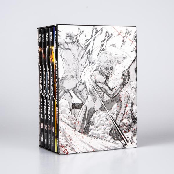 Manga: Attack on Titan, Bände 31-34 im Sammelschuber mit Extra