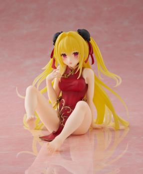 Merch: Figur: To Love-Ru Darkness Desktop Cute Figure - Golden Darkness China Dress Ver.