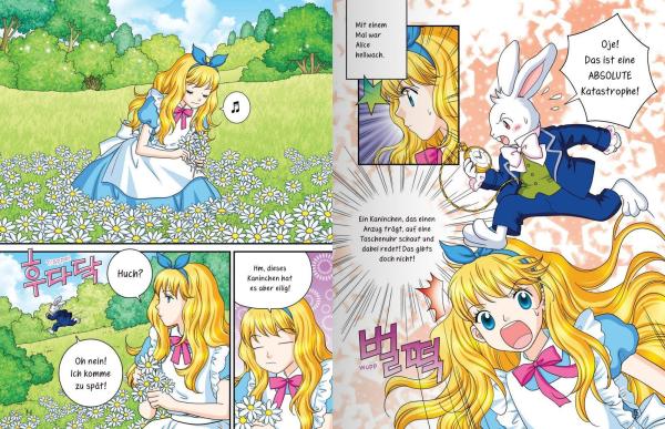 Manga: MANHWA – Klassiker für Kids – Alice im Wunderland (komplett in Farbe)