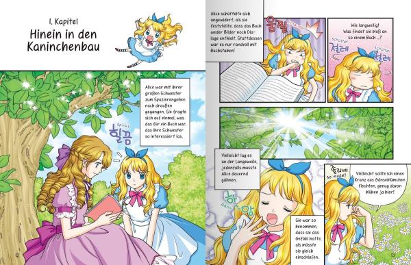 Manga: MANHWA – Klassiker für Kids – Alice im Wunderland (komplett in Farbe)